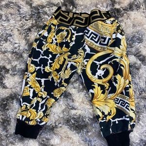 versace top and 2 pants